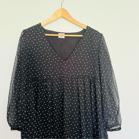 Sunday Best Jinx black polka dot mini dress size medium - Picture 2 of 10